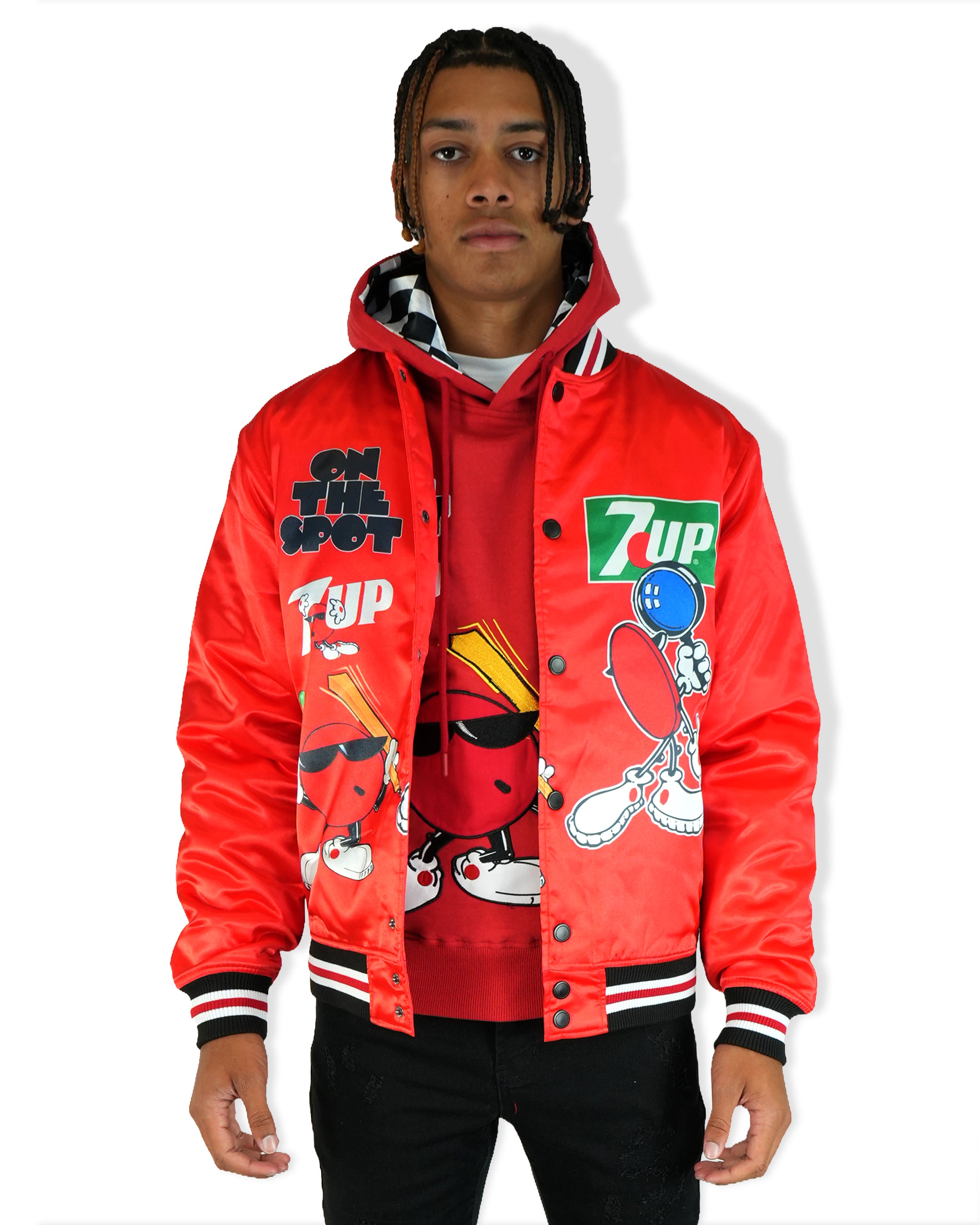 7UP® Varsity Satin Red Jacket