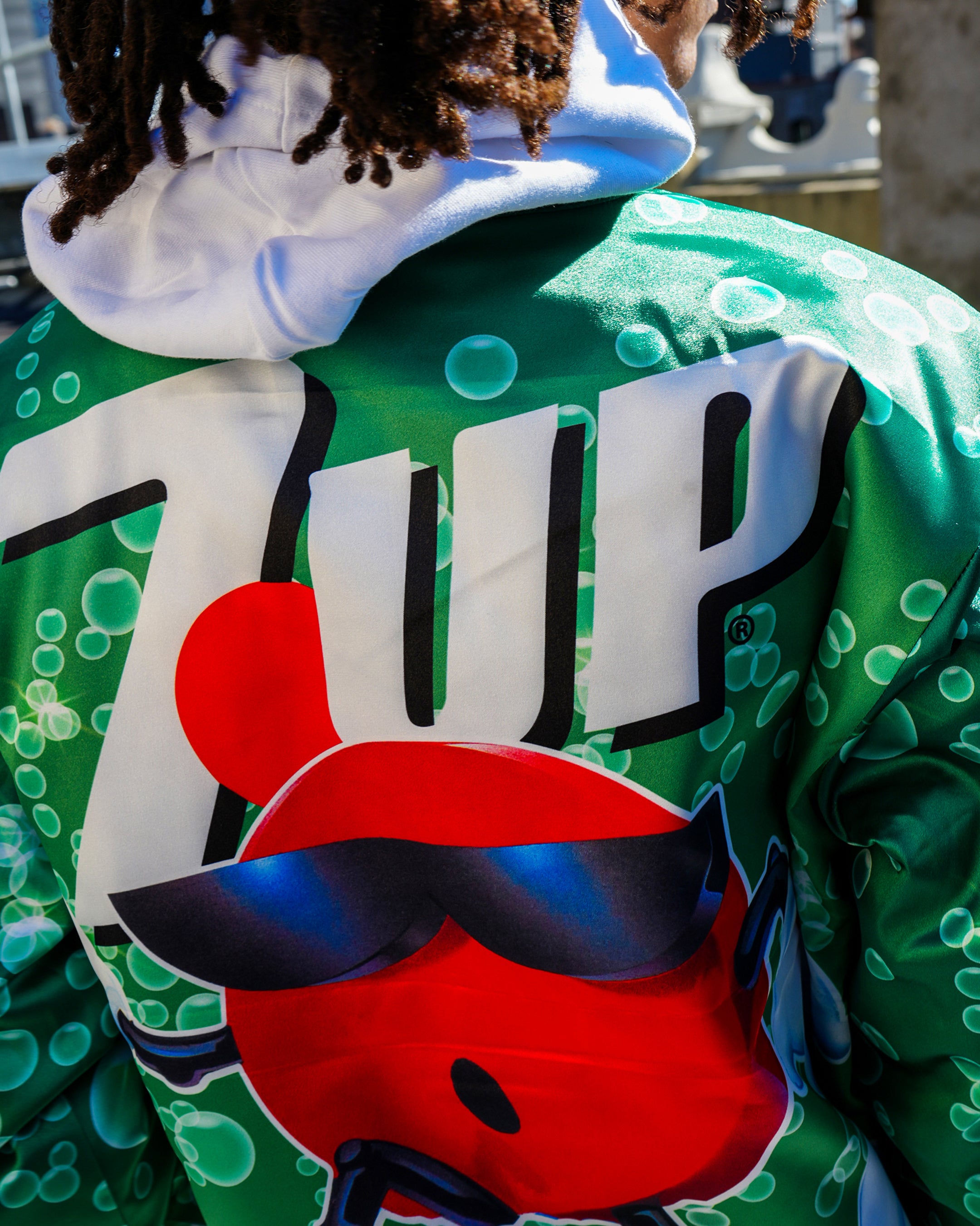 7UP® Varsity Satin Green Jacket