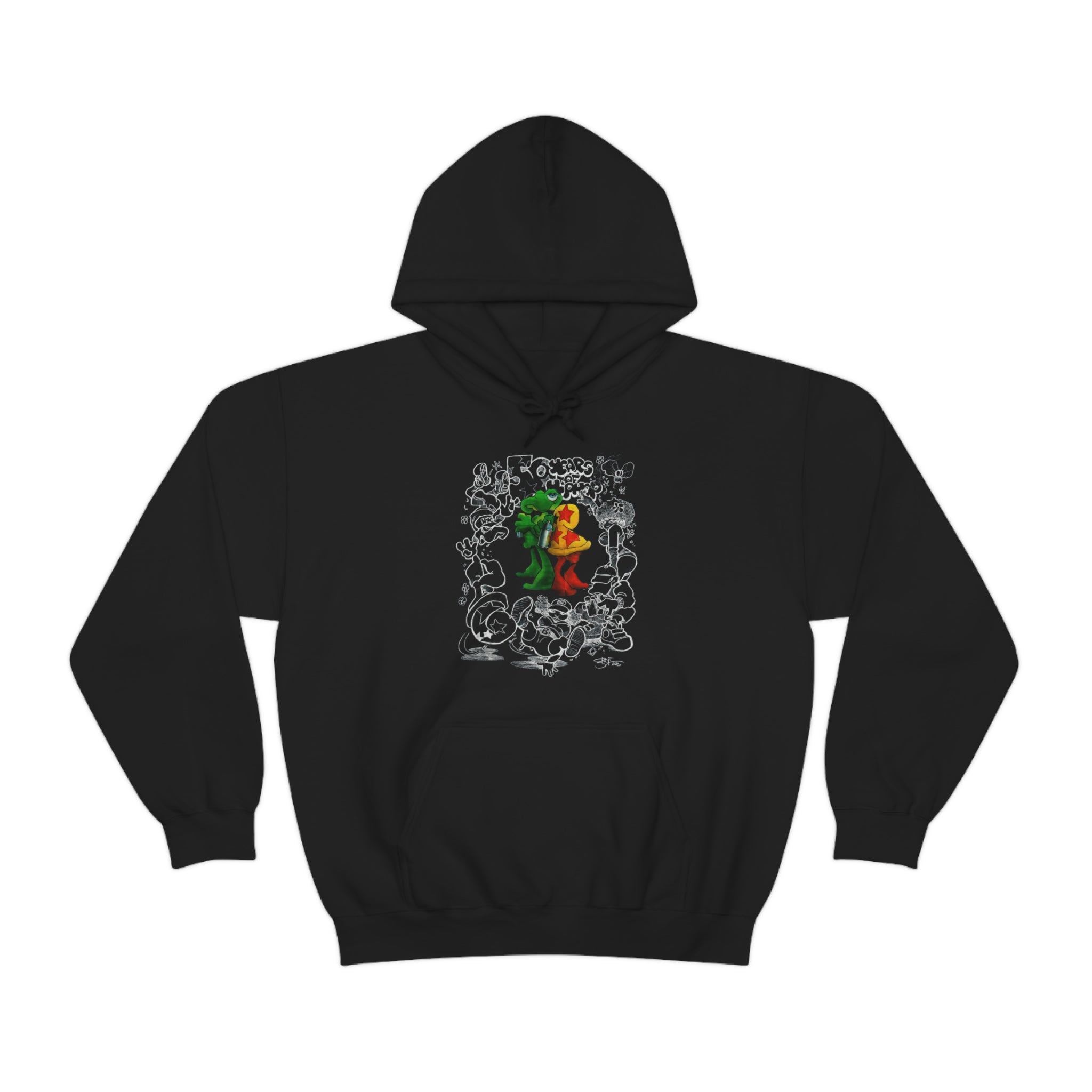 Bode X 50th Anniversary of Hip Hop Edición limitada Sudadera con capucha de dos caras Negro