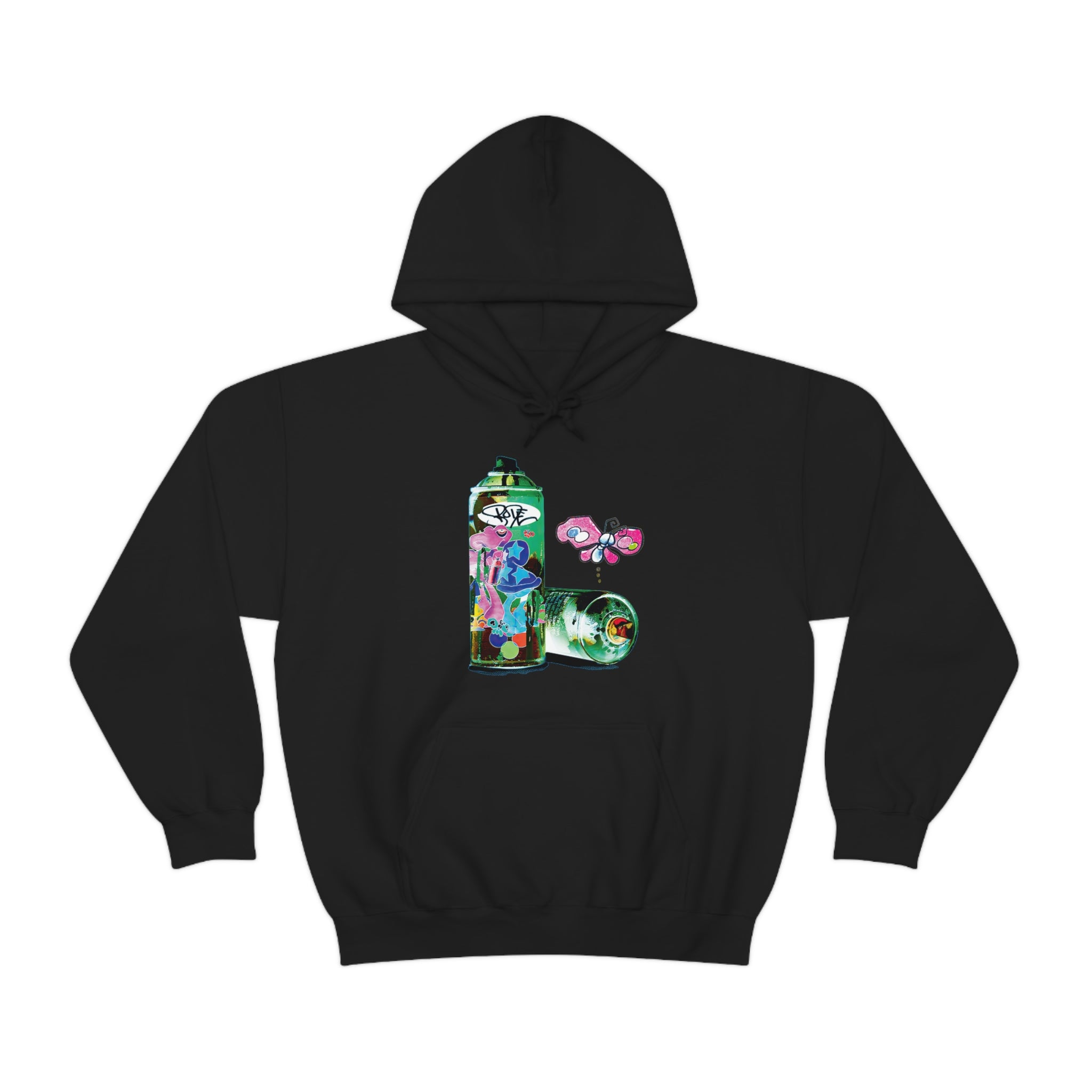 Bode Tour Spray Can Edición limitada Sudadera con capucha de doble cara Negro