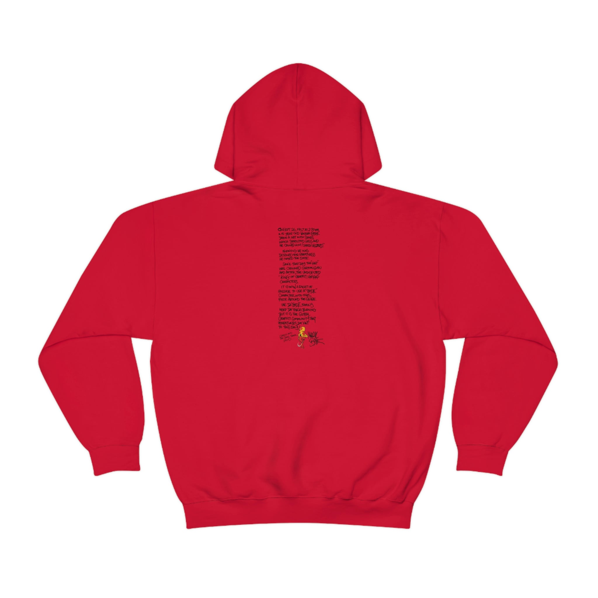 Bode "It's Lit" Cheech Sudadera con capucha roja de mezcla pesada de doble cara de edición limitada