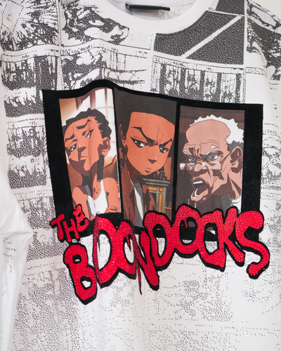 The Boondocks By Any Means White Embellished Tee