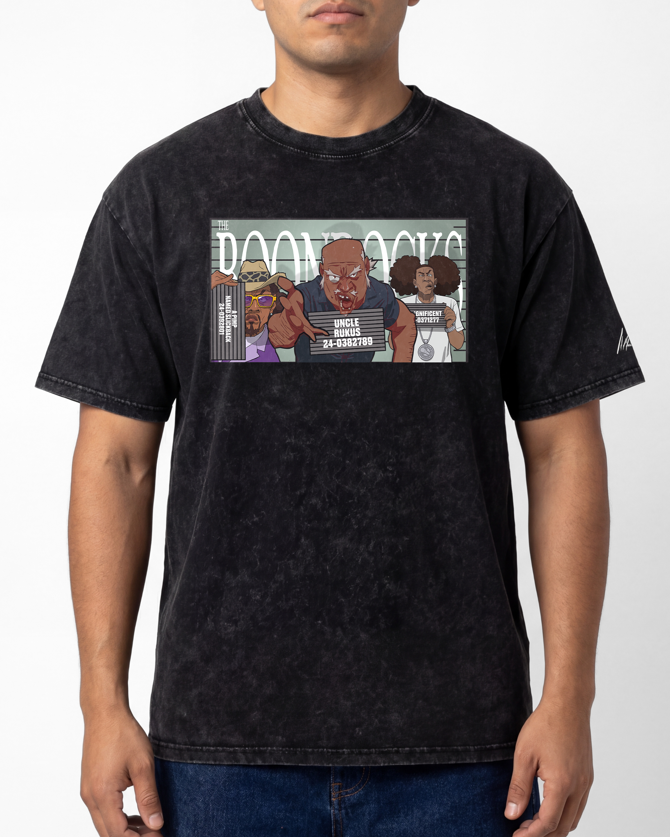 The Boondocks Villains Line Up Acid Tee