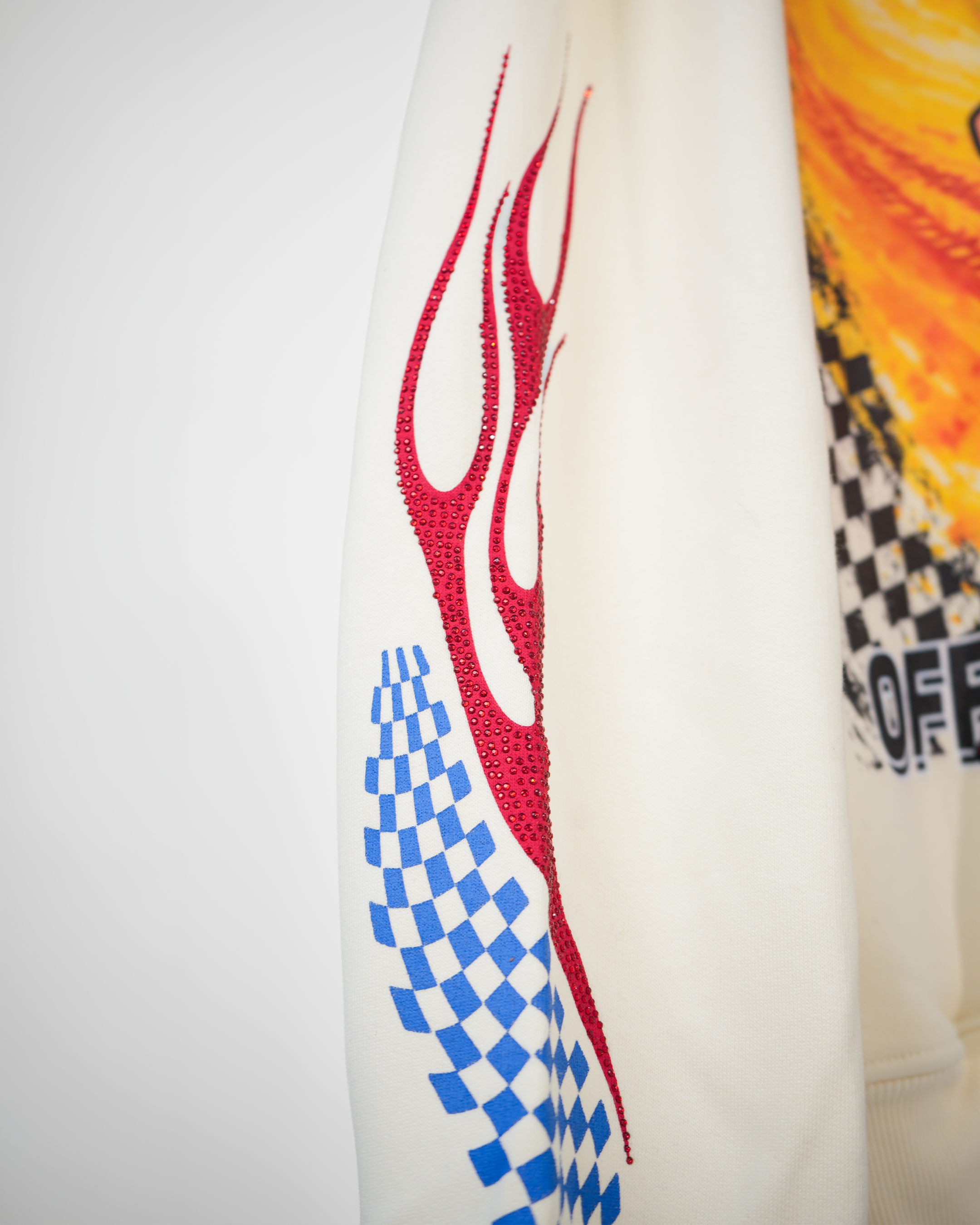 The Boondocks Huey BMX Champion Embellished Cream Hoodie