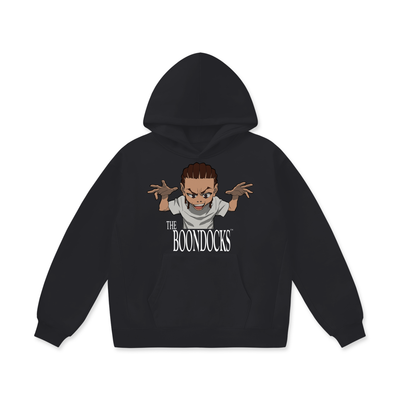 The Boondocks Riley Hands Out Oversize Heavyweight Black Hoodie