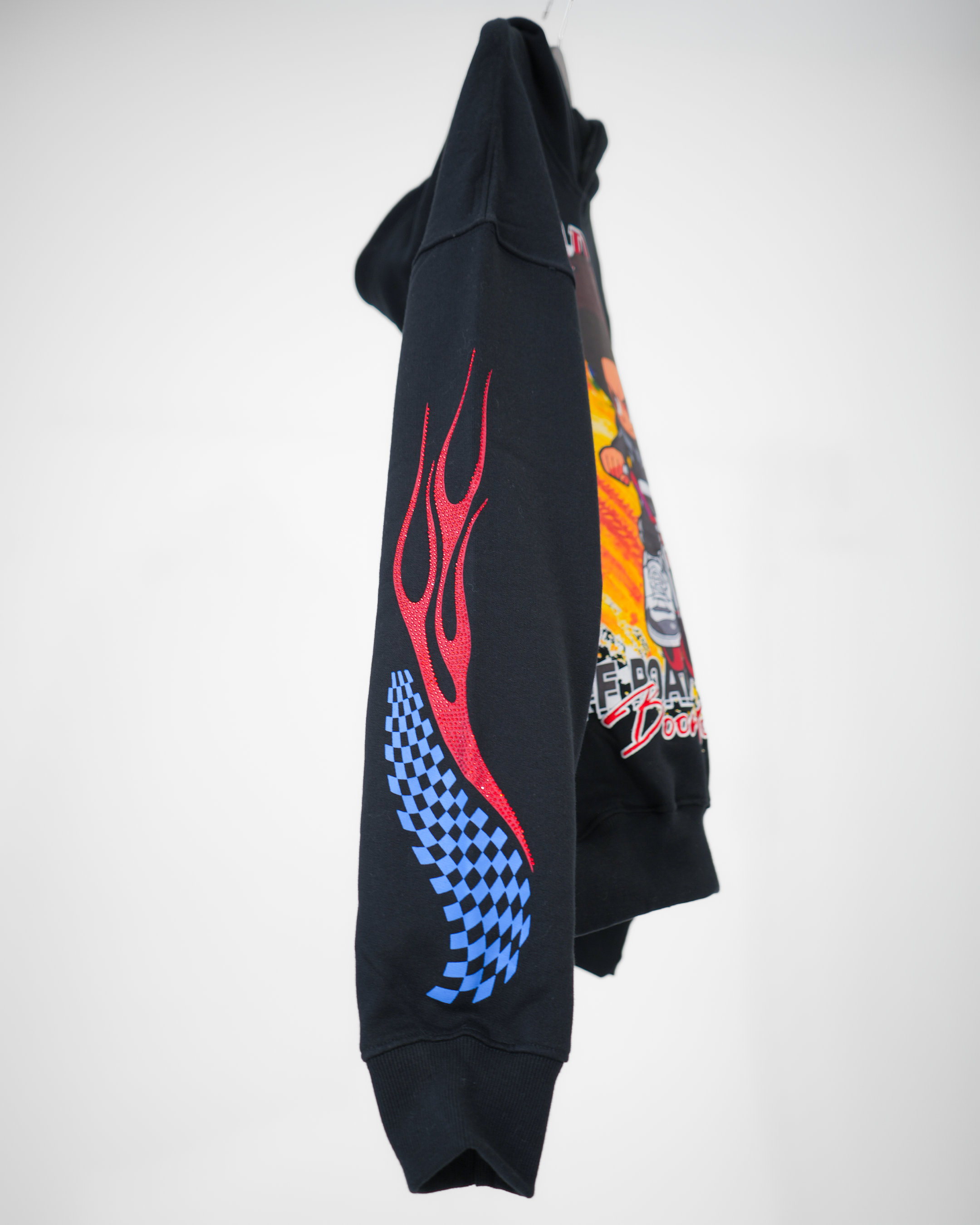 The Boondocks Huey BMX Champion Embellished Black Hoodie