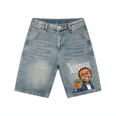 The Boondocks Riley Victory Bite Denim Shorts