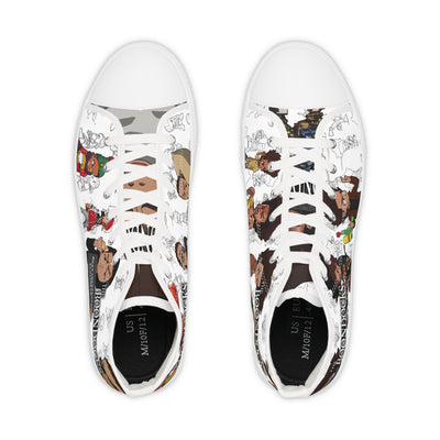 The Boondocks Huey Vs Riley Men's High Top Sneakers