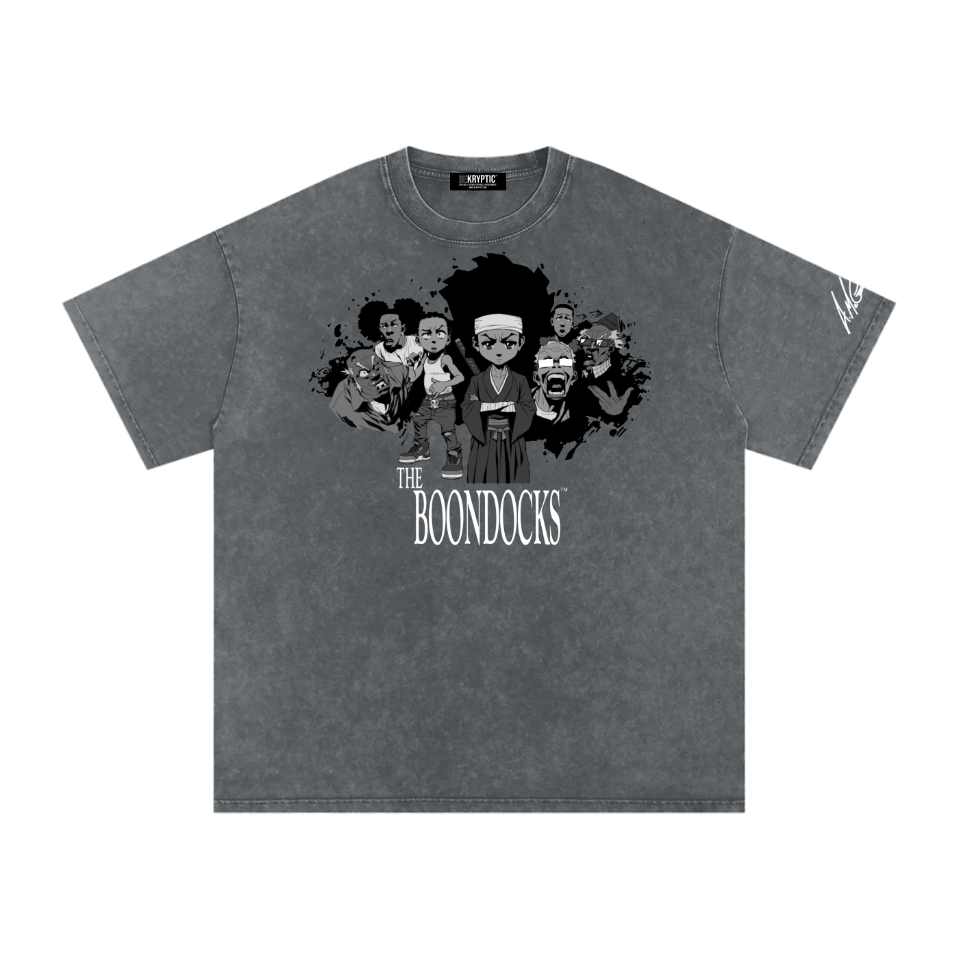 The Boondocks Ain’t No Peace in Woodcrest Acid Washed Oversized T-Shirt