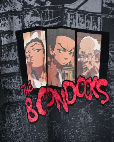 The Boondocks By Any Means Black Embellished Tee
