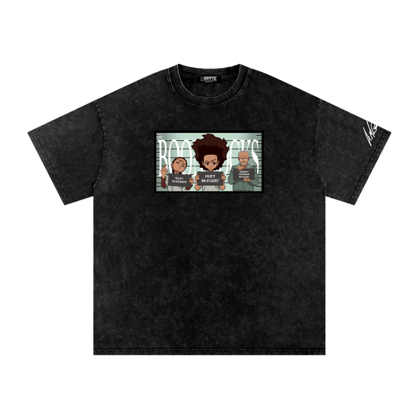 The Boondocks Freeman Family Mugshot Acid Tee