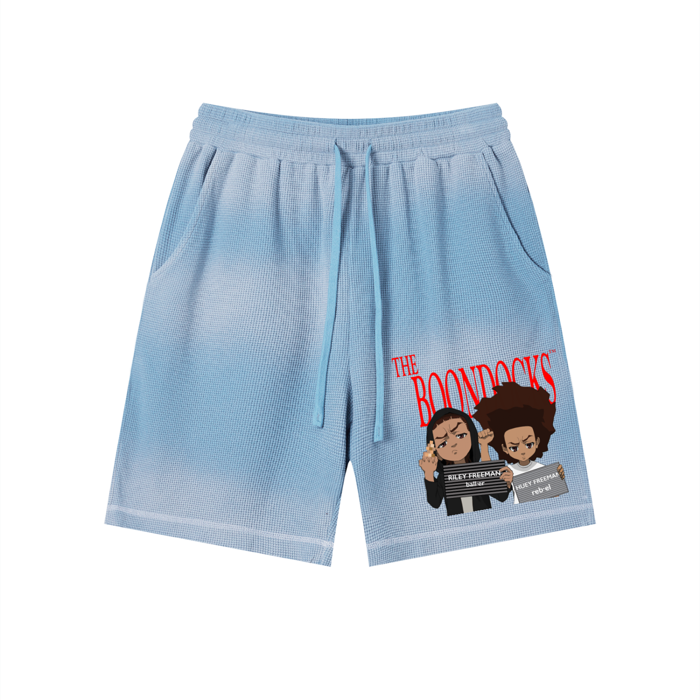 The Boondocks Mugshot Brothers Waffle Shorts