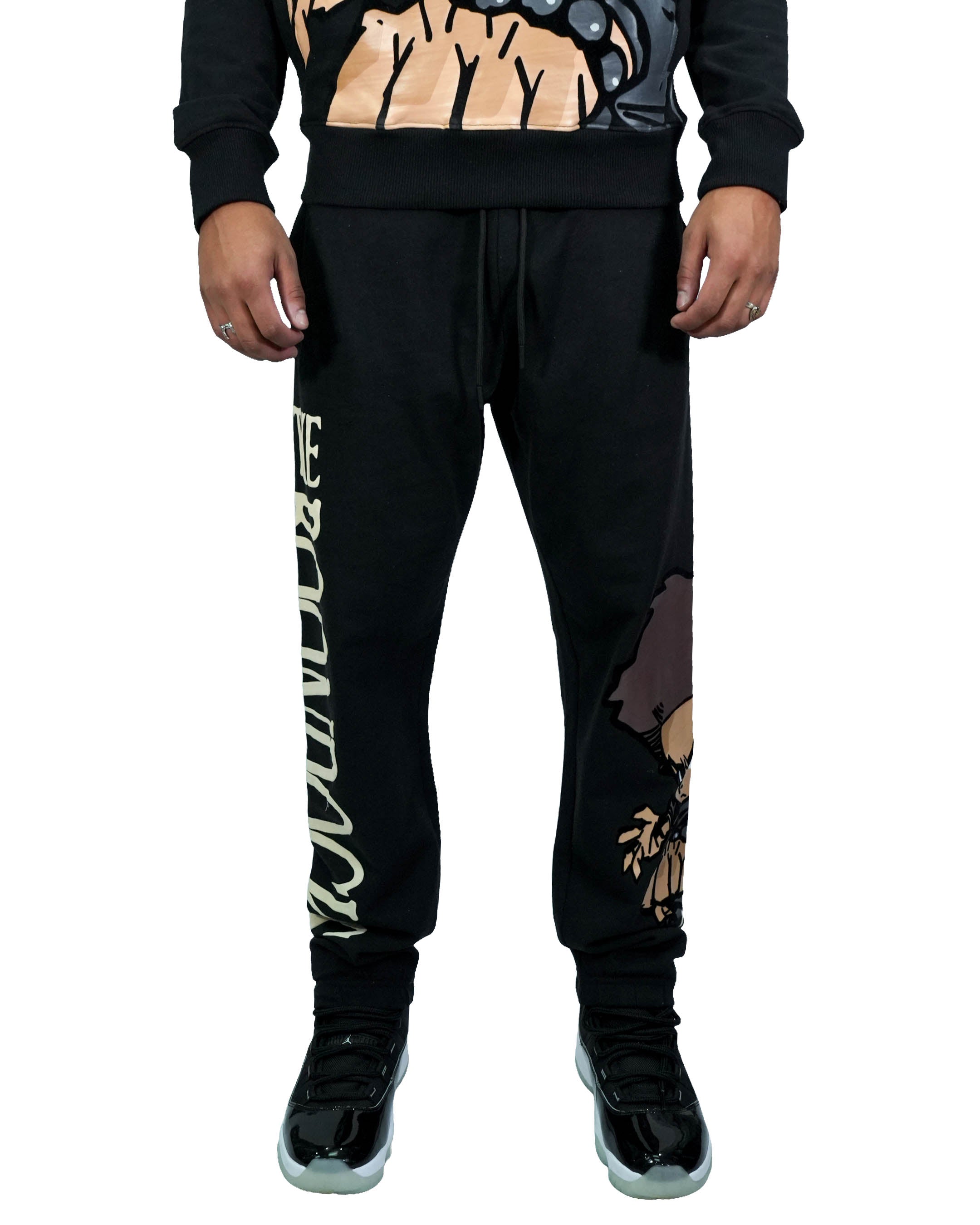 The Boondocks Huey Big Face Black Sweat Pants