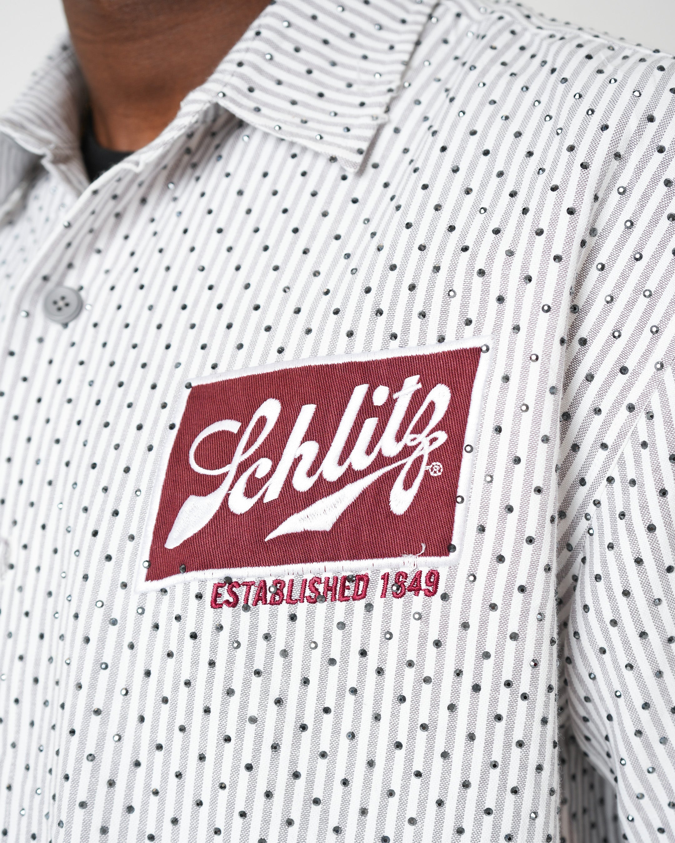 Schlitz Heritage Stripe Mechanic Shirt – de•Kryptic