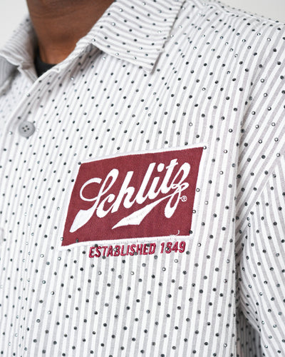 Schlitz Heritage Stripe Mechanic Shirt