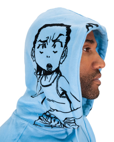 deKryptic x The Boondocks - Gold Winners Outline Blue Hoodie