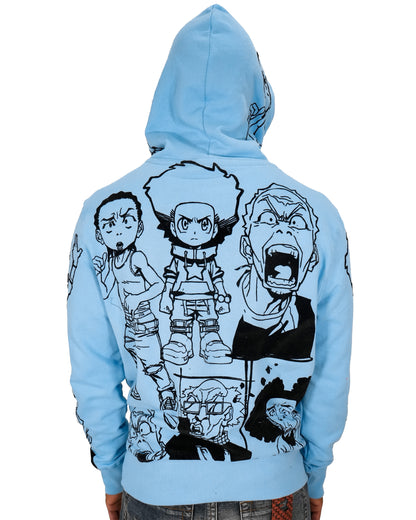 deKryptic x The Boondocks - Gold Winners Outline Blue Hoodie