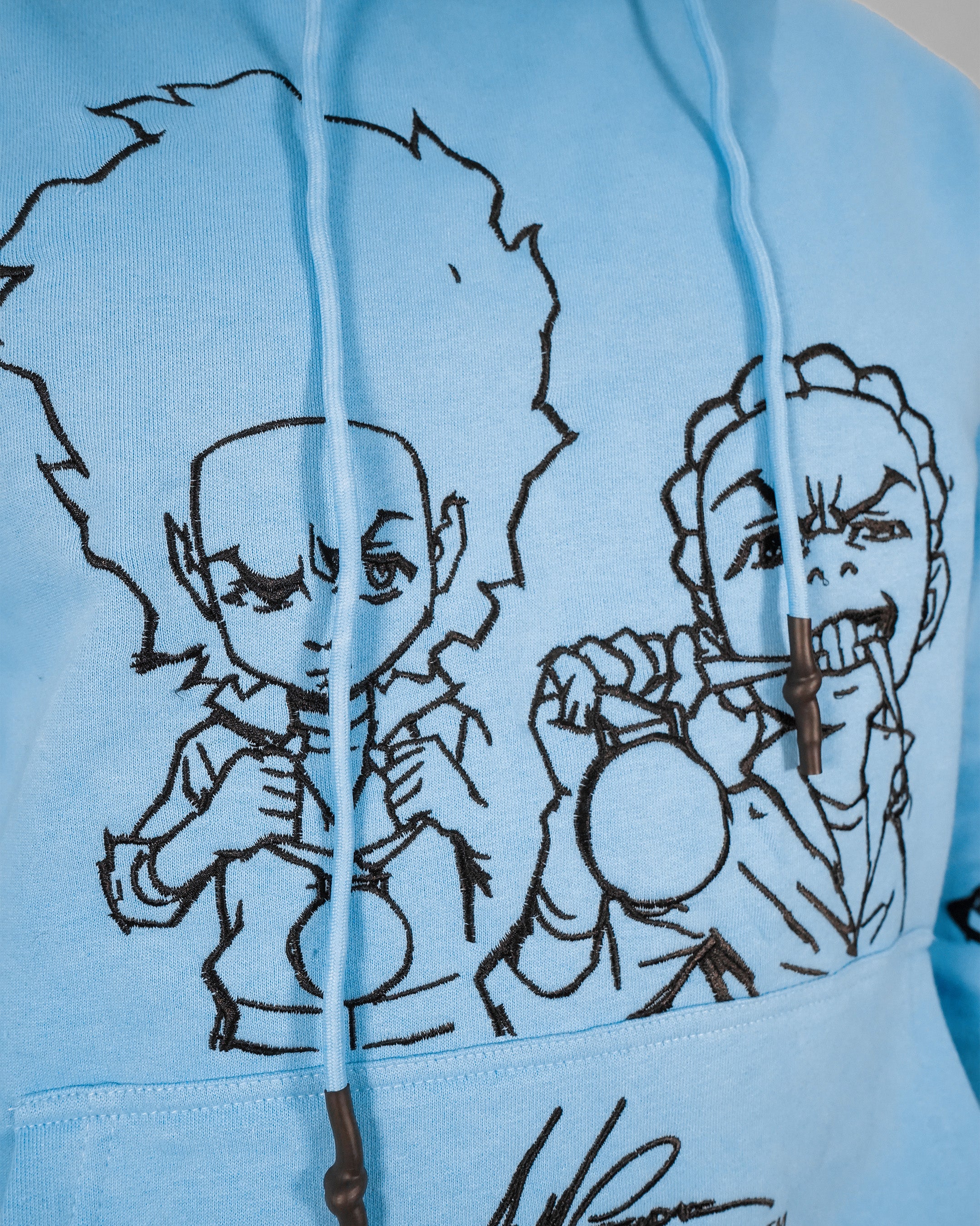 deKryptic x The Boondocks - Gold Winners Outline Blue Hoodie