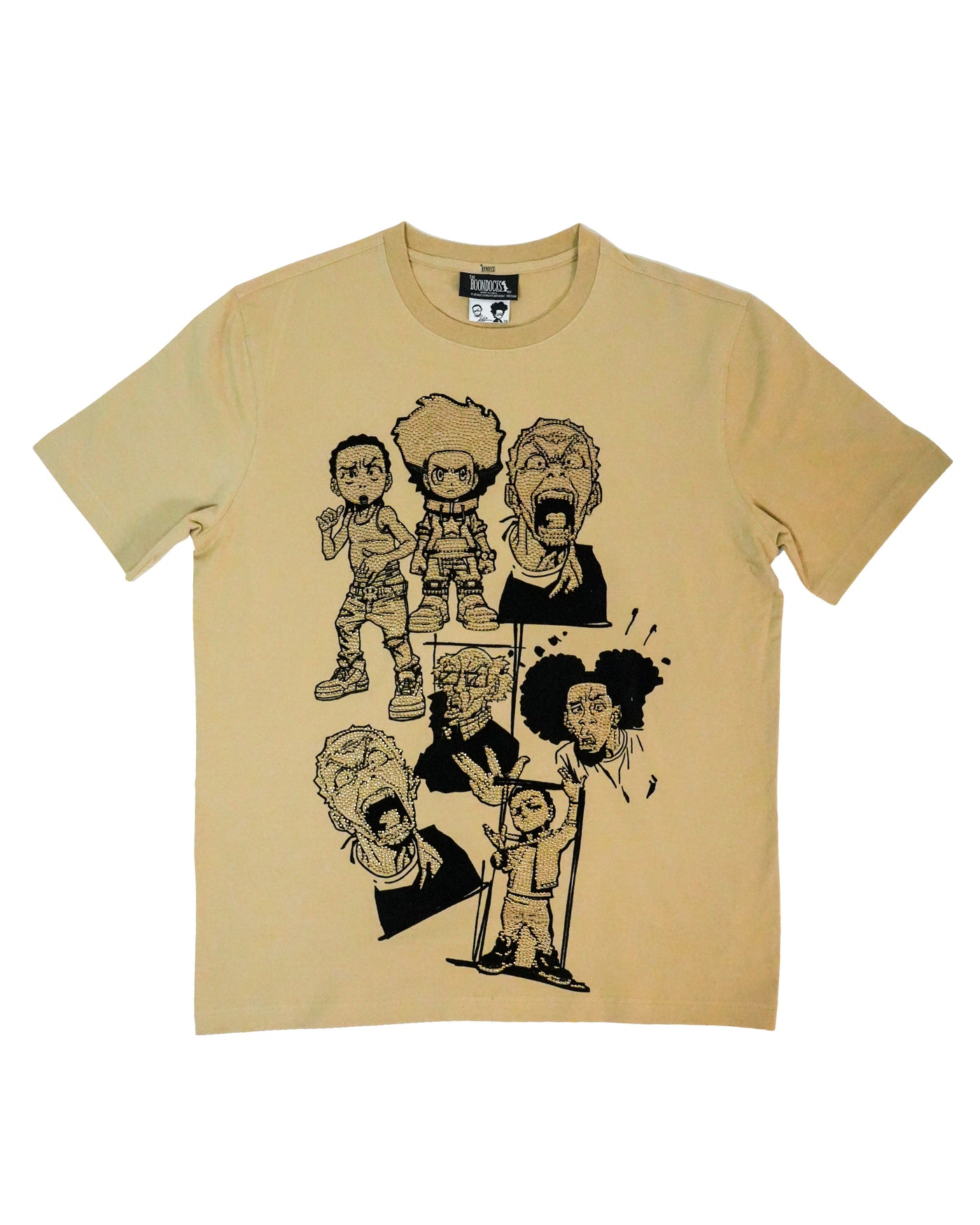 The Boondocks -Boondocks Family Rhinestoned Tan T-Shirt