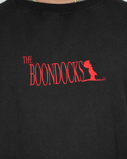 The Boondocks Huey Samurai Warrior Black Acid Wash Crewneck