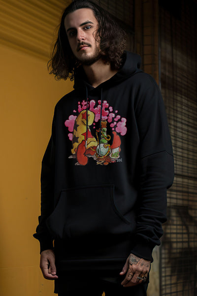 Bode "It's Lit" Cheech Sudadera con capucha de mezcla pesada de doble cara de edición limitada