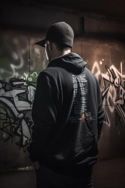 Bode Classic Da'Lizard Limited Edition Double-Sided Hoodie Black