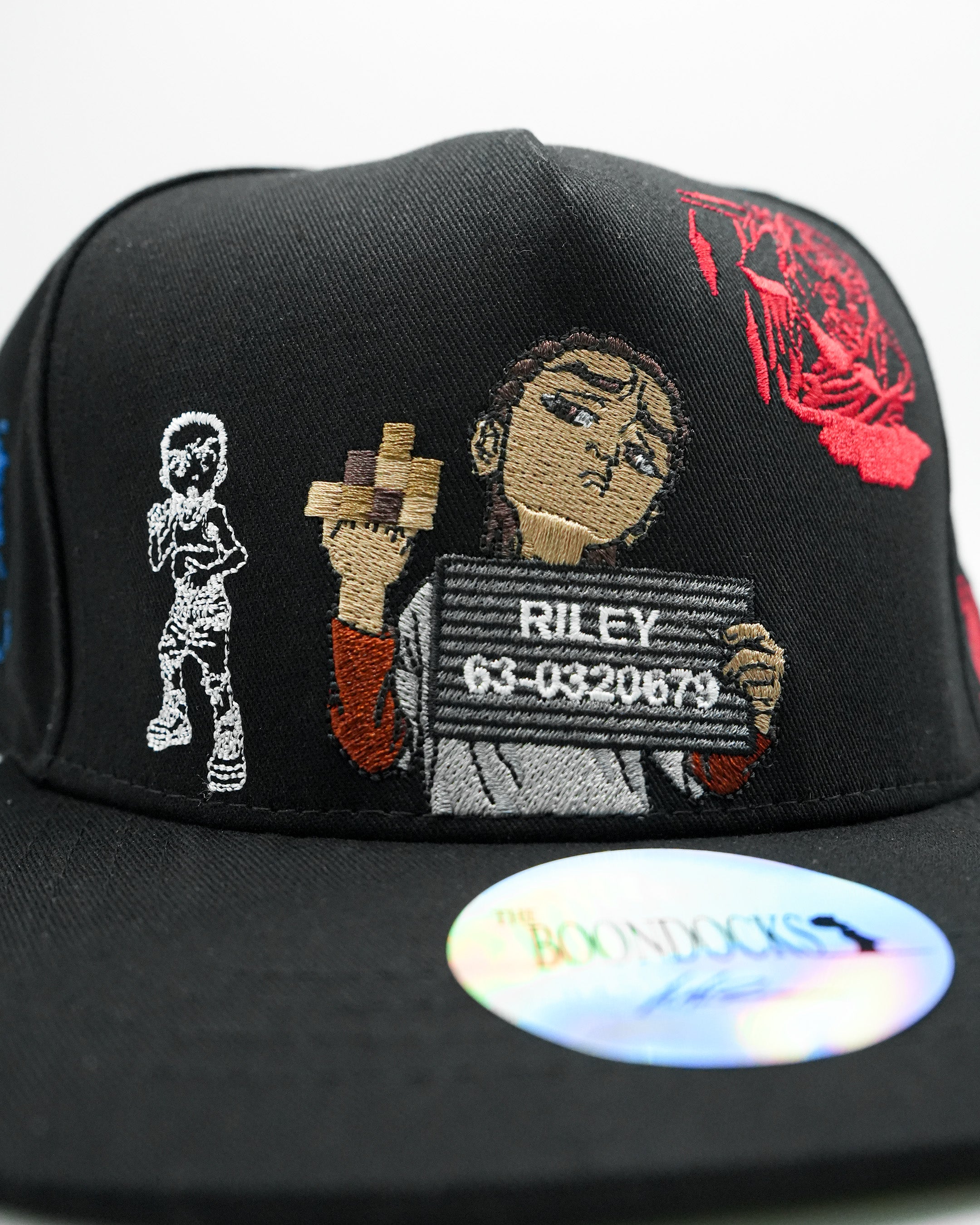 The Boondocks Riley Mugshot gorra snapback negra