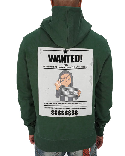 The Boondocks - Riley "WANTED" Forest Green Knit Hoodie