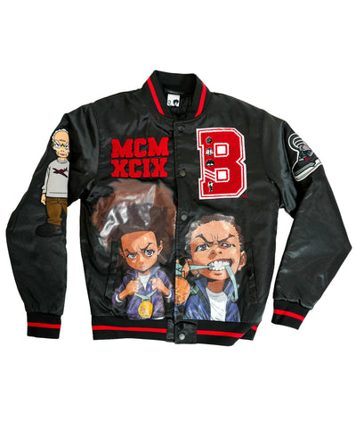 The Boondocks - Olympians Black Varsity Satin Jacket