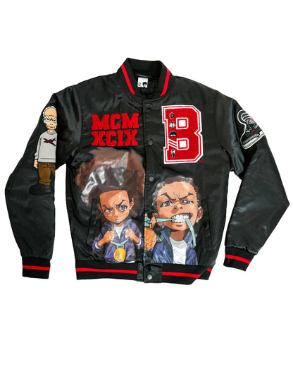 The Boondocks - Olympians Black Varsity Satin Jacket