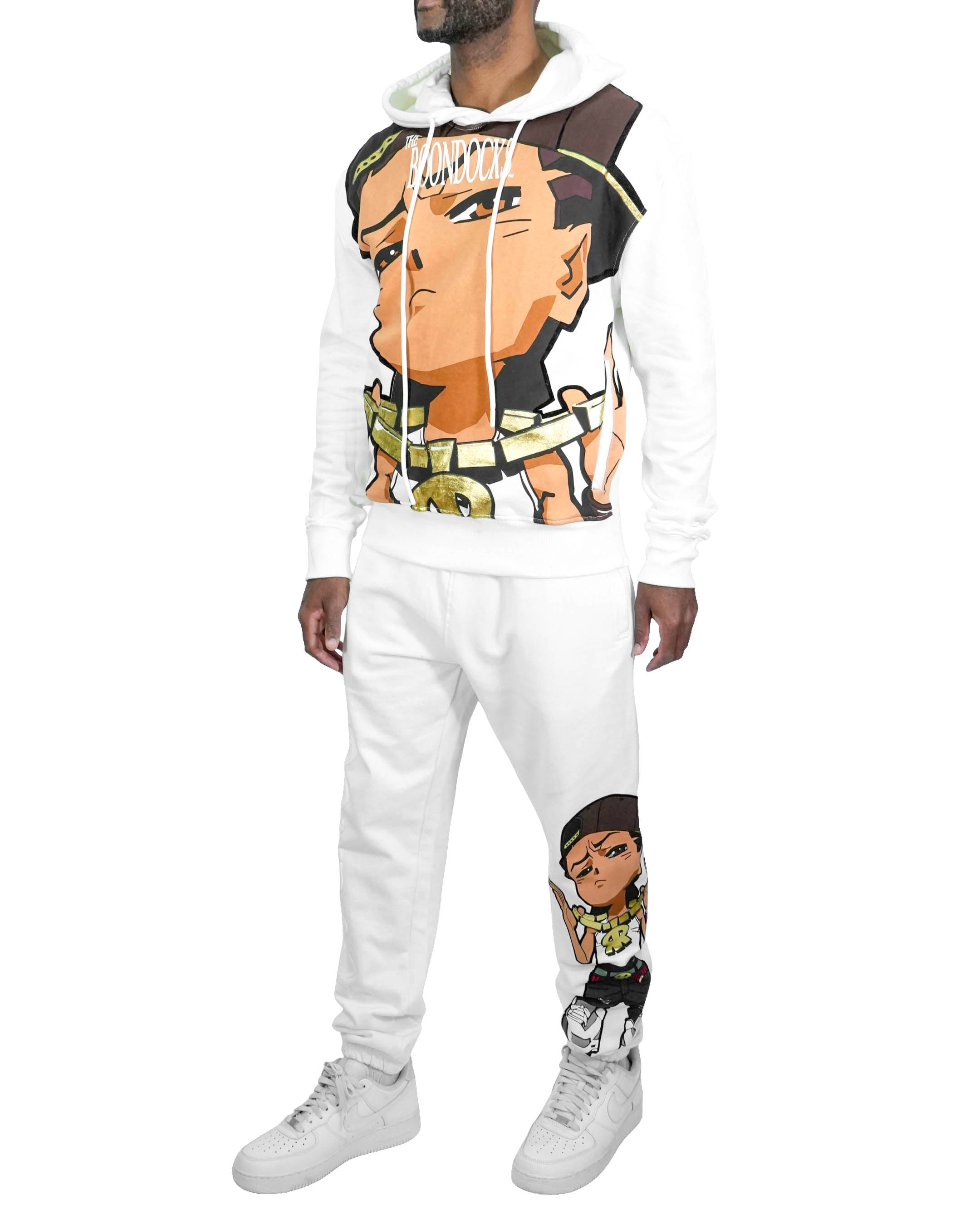 The Boondocks Riley Big Face White Sweat Pants