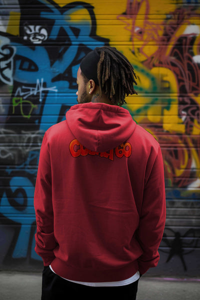 Bode Cobalt 60 Limited Edition Double-Sided Hoodie Red