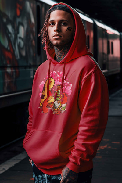 Bode "It's Lit" Cheech Limited Edition Double-Sided Heavy Blend Red Hoodie