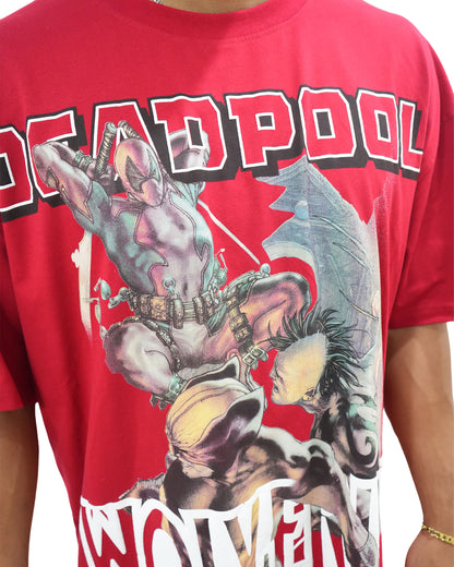 Deadpool x Wolverine - Generational Fury Oversized Red T-Shirt