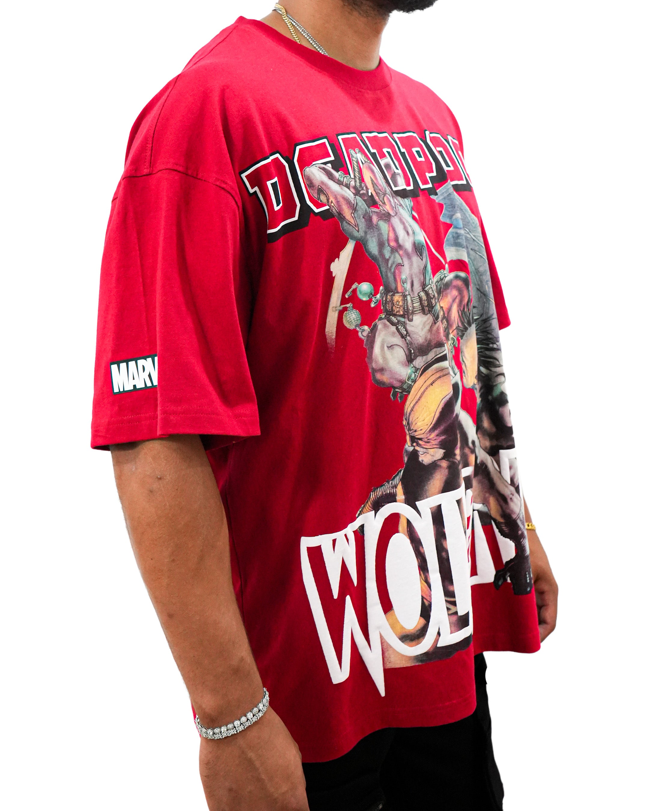 Deadpool x Wolverine - Generational Fury Oversized Red T-Shirt