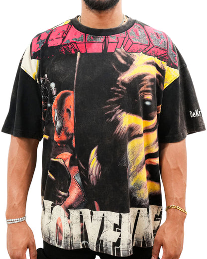 Deadpool x Wolverine - Regeneración Rivals camiseta negra extragrande