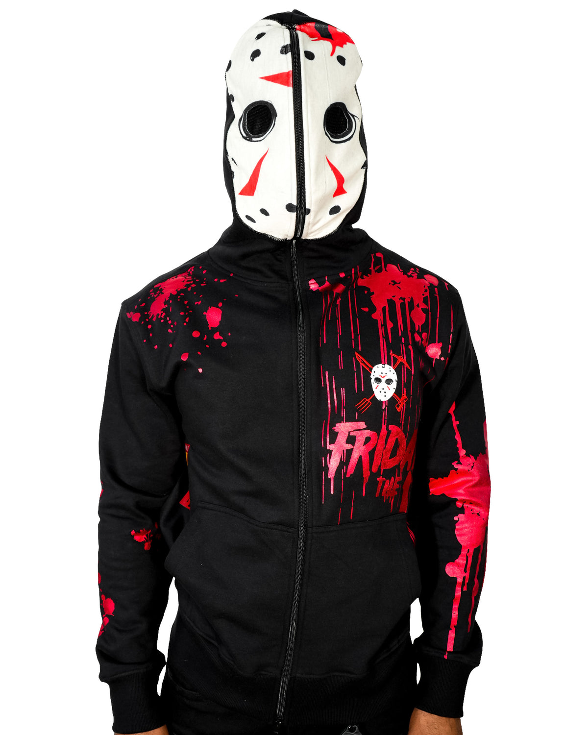 Friday The 13th™ - Ski Mask Full Zip Black Hoodie – de•Kryptic