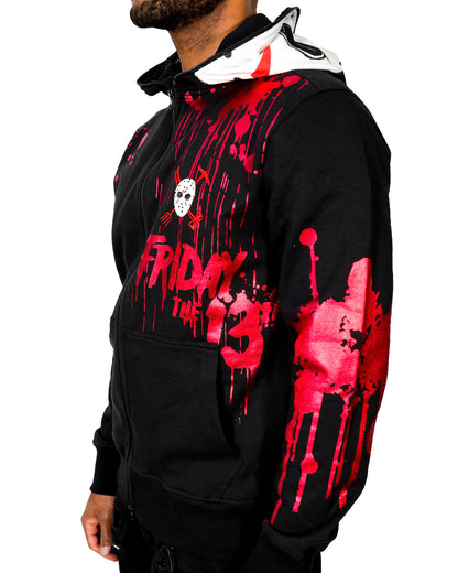 Friday The 13th™ - Ski Mask Full Zip Black Hoodie