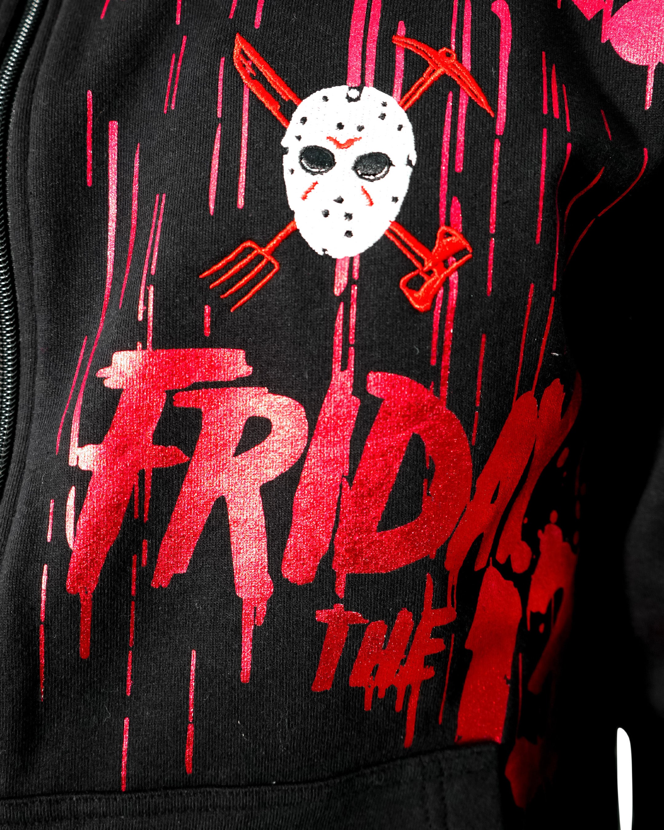 Friday The 13th™ - Ski Mask Full Zip Black Hoodie