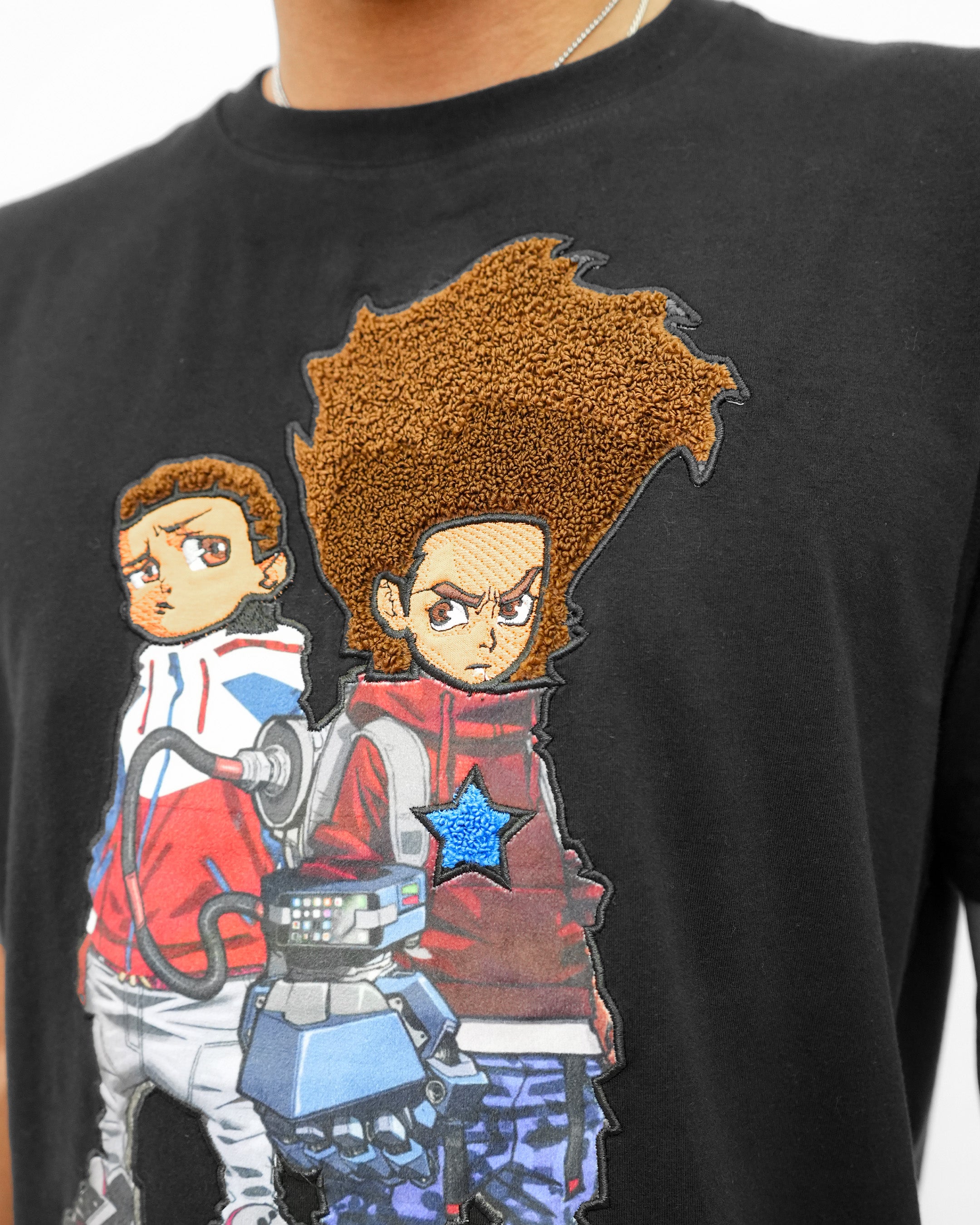 The Boondocks - Future Huey & Riley Black Knit T-Shirt