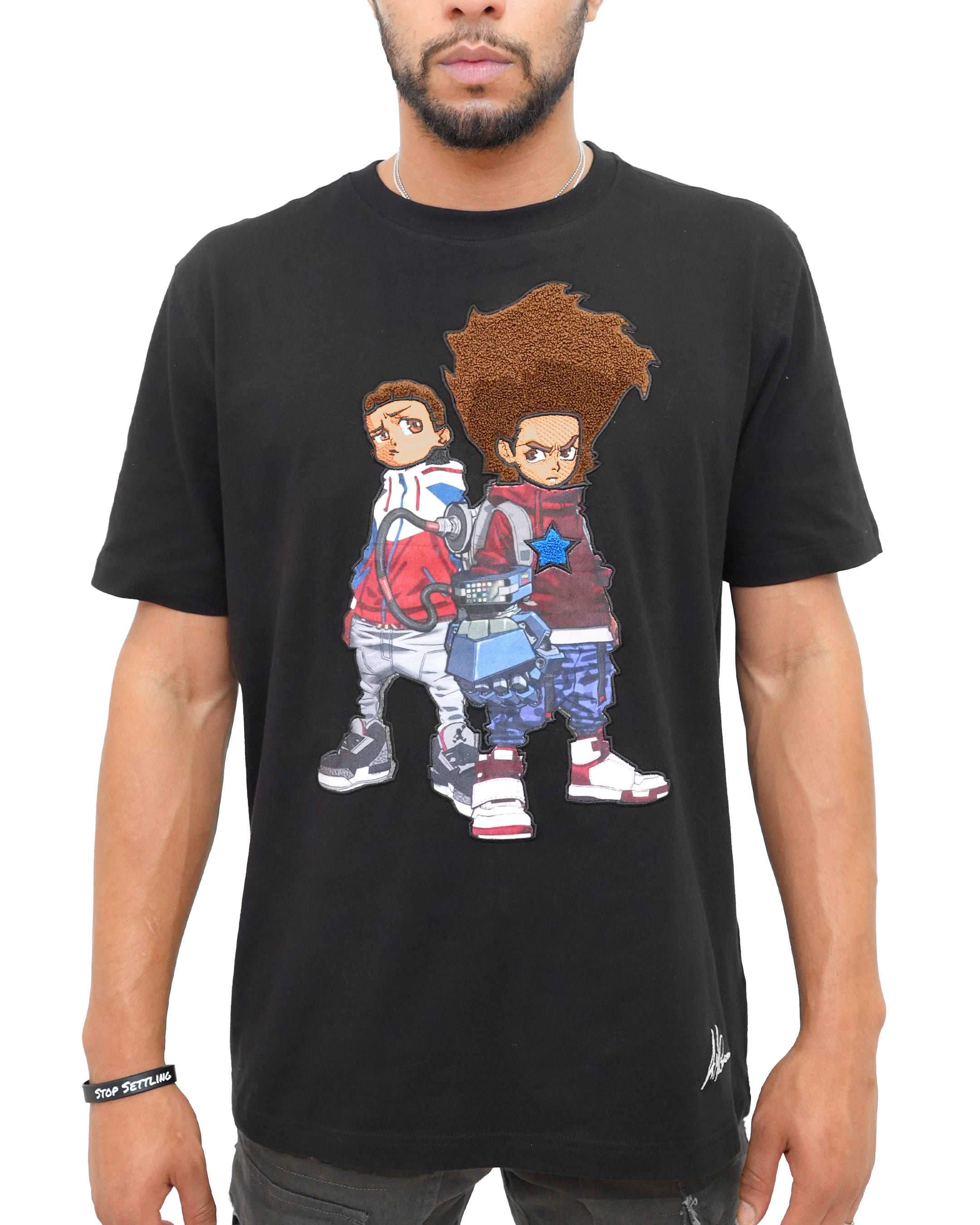 The Boondocks - Future Huey & Riley Black Knit T-Shirt