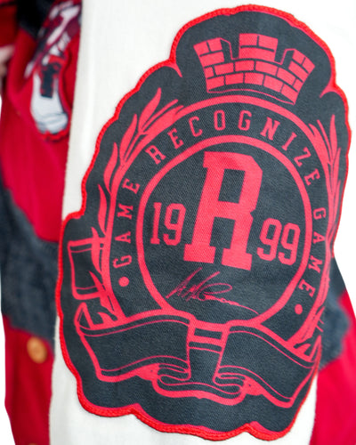 The Boondocks Riley Football Knit sudadera con capucha roja