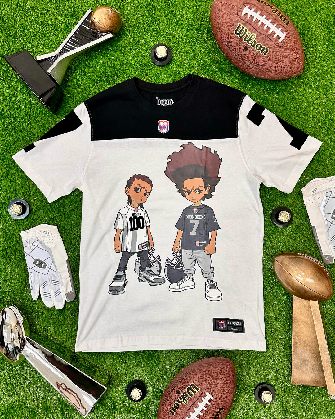 The Boondocks Football Knit White / Black Shirt