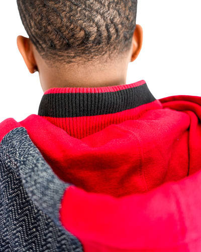 The Boondocks Riley Football Knit sudadera con capucha roja