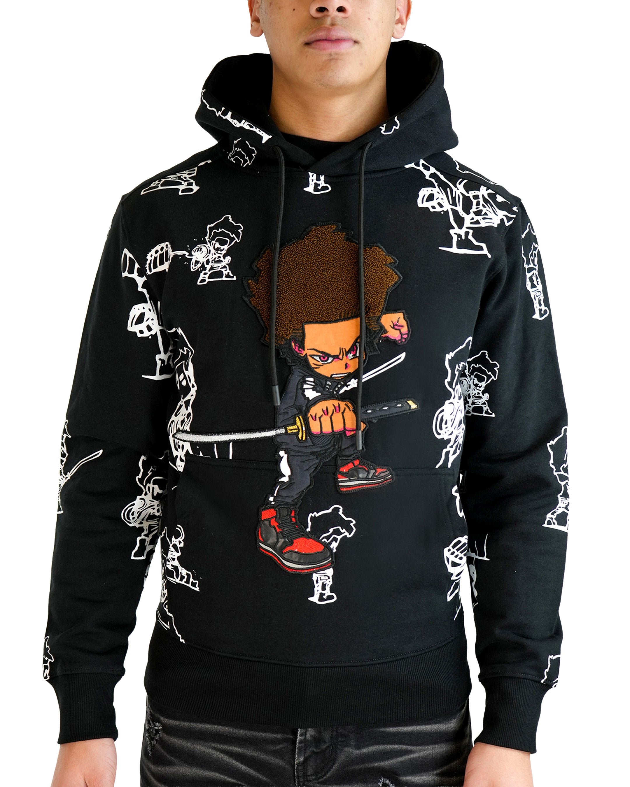 The Boondocks - Ninja Huey Chenille Black Hoodie