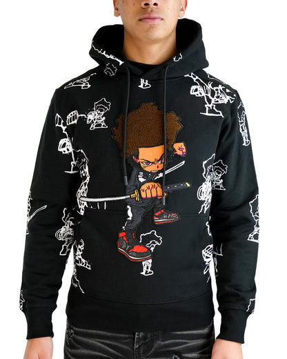 The Boondocks - Ninja Huey Chenille Black Hoodie