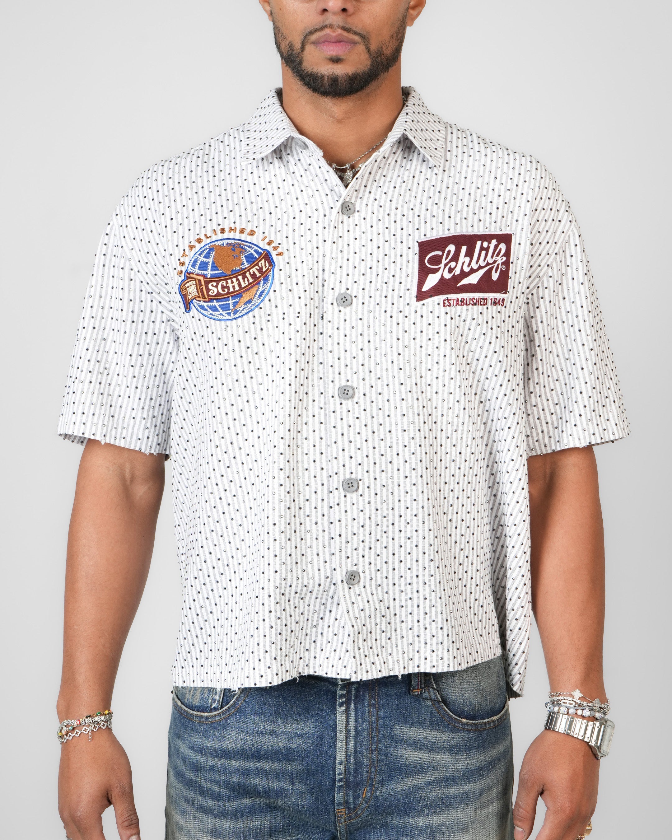 DONK Respect Tシャツ KIOSQUE CC 11747391 Schlitz Heritage Stripe Mechanic Shirt – de•Kryptic
