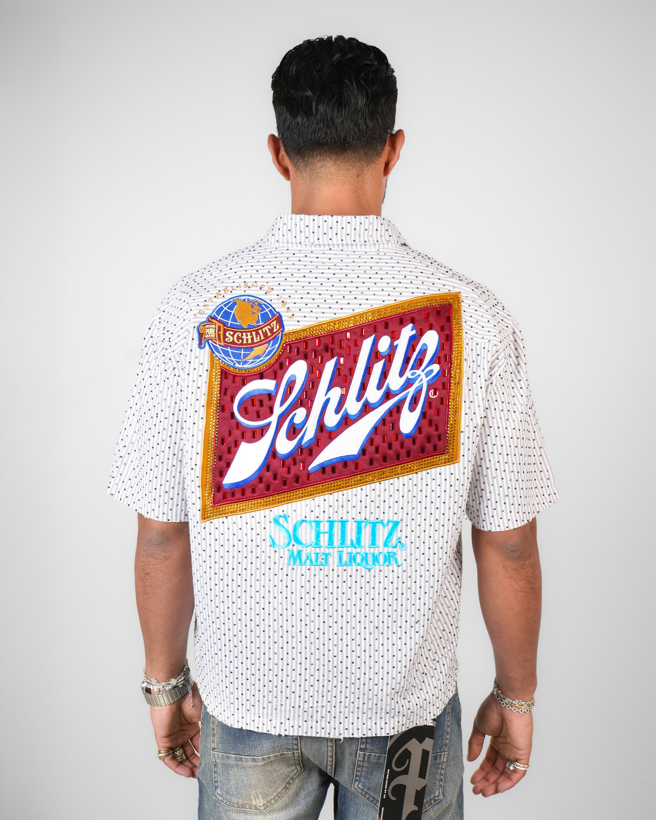 Schlitz Heritage Stripe Mechanic Shirt – de•Kryptic