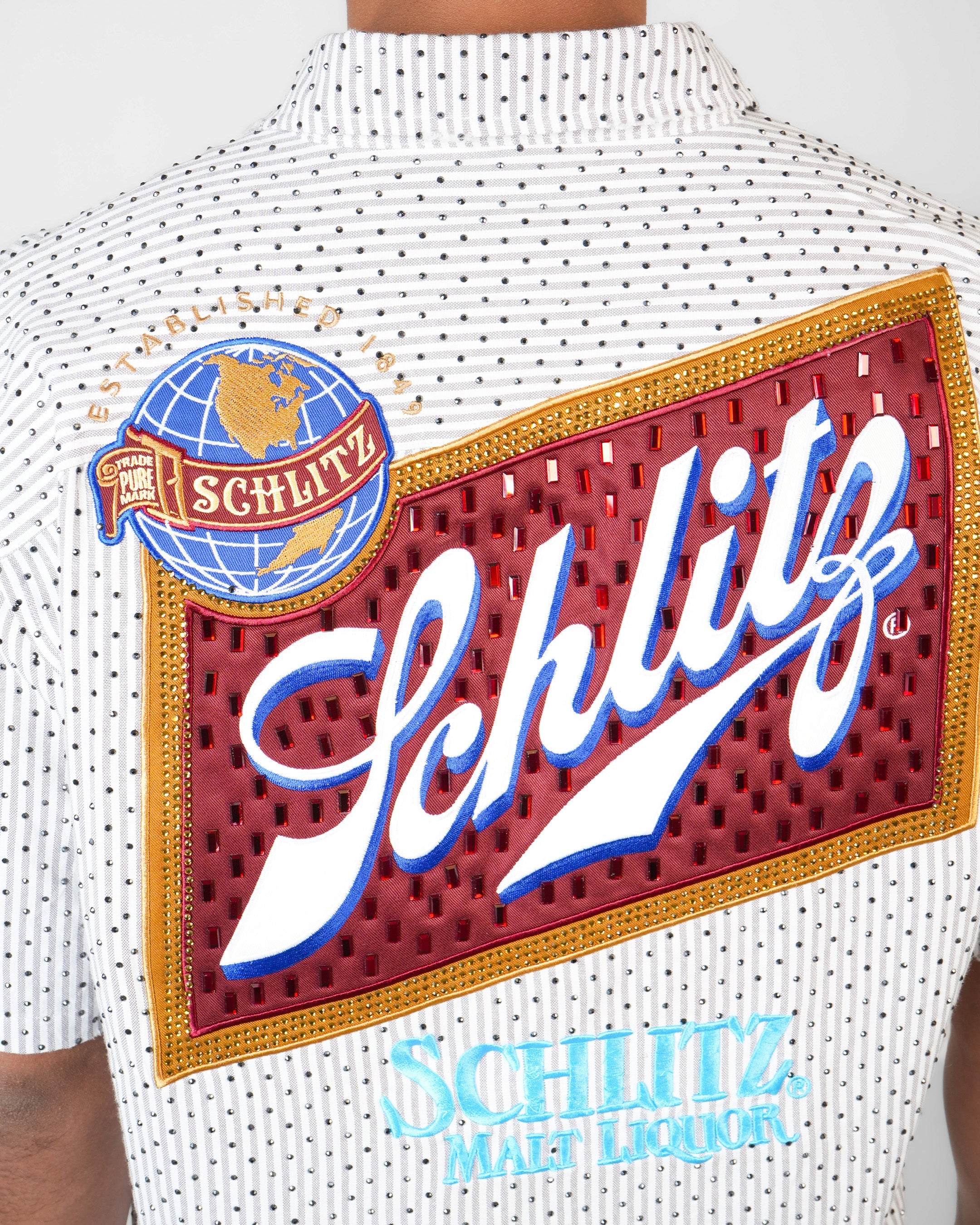 Schlitz Heritage Stripe Mechanic Shirt