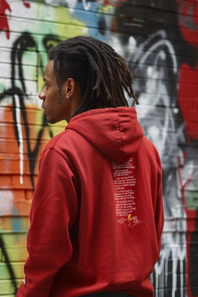 Bode Creed "Classic Cheech Drawing" Limited Edition 2-Sided Hoodie Red